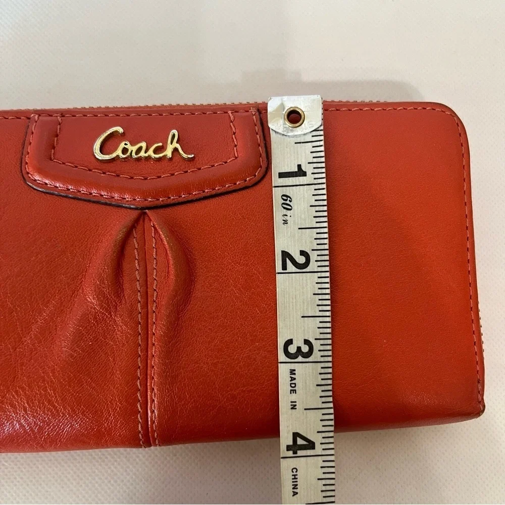 Coach Ashley Orange Leather Wallet